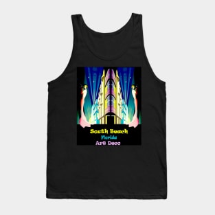 South Beach Miami Florida Art Deco Travel Advertising Print Tank Top